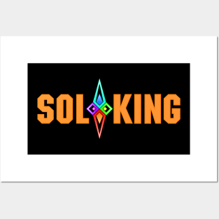 SOL KING LOGO - ORANGE TEXT Posters and Art